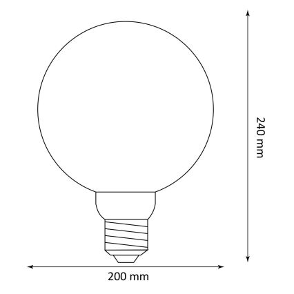 Lampadina LED DECO VINTAGE G200 E27/4W/230V 1800K