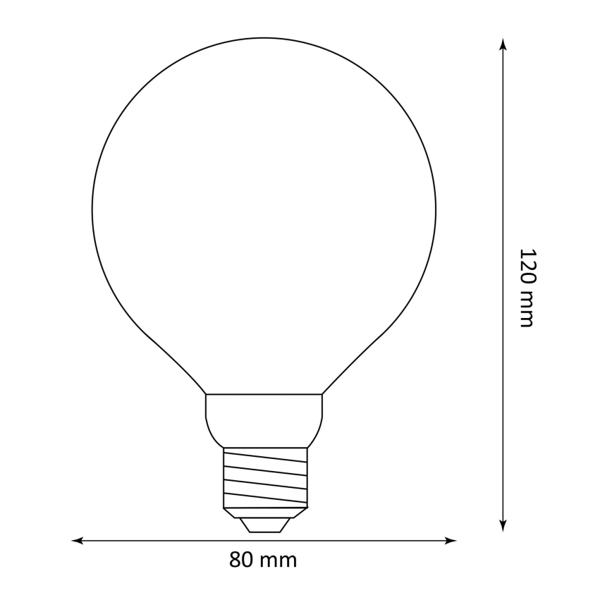 Lampadina LED DECO VINTAGE G80 E27/4W/230V 1800K