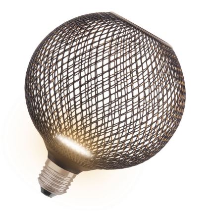 Lampadina LED DECOR FLAT G125 E27/3,5W/230V 2700K nero - Osram
