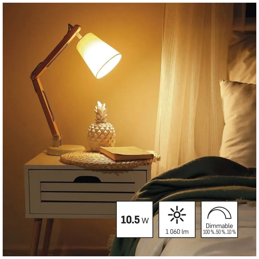 Lampadina LED dimmerabile A60 E27/10,5W/230V 2700K