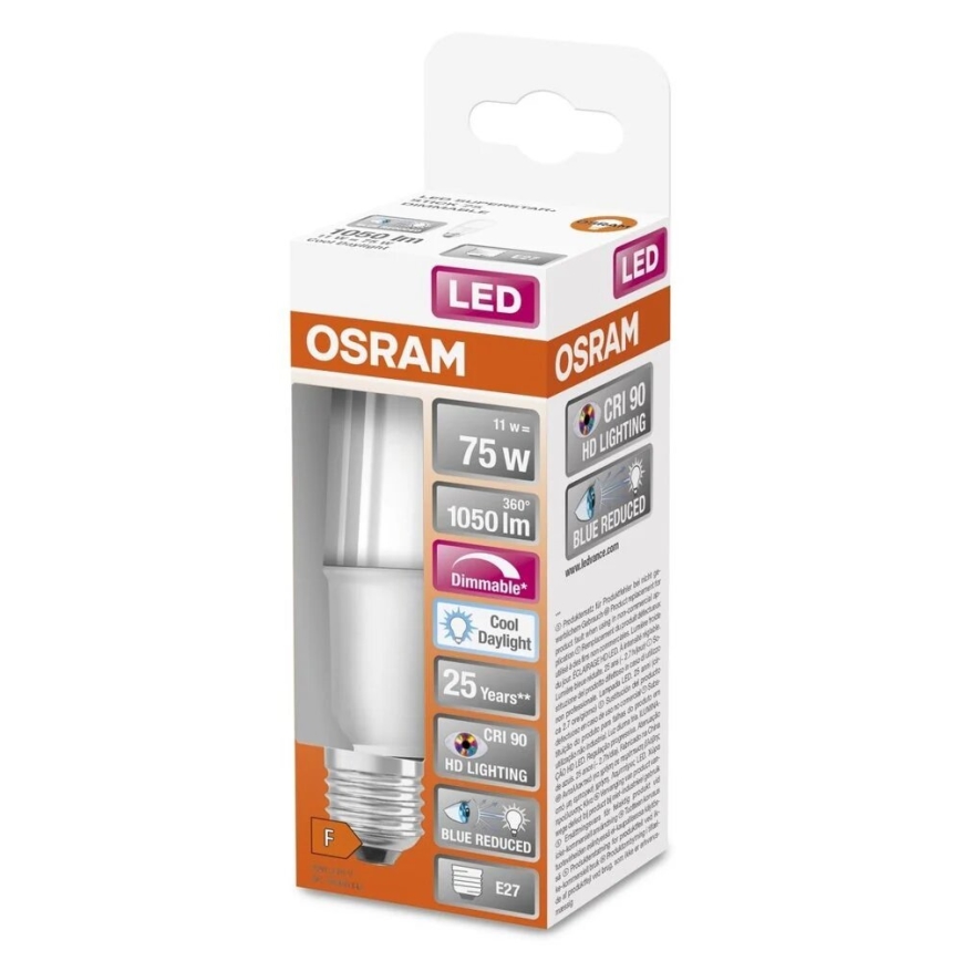 Lampadina LED dimmerabile E27/11W/230V 6500K CRI 90 - Osram