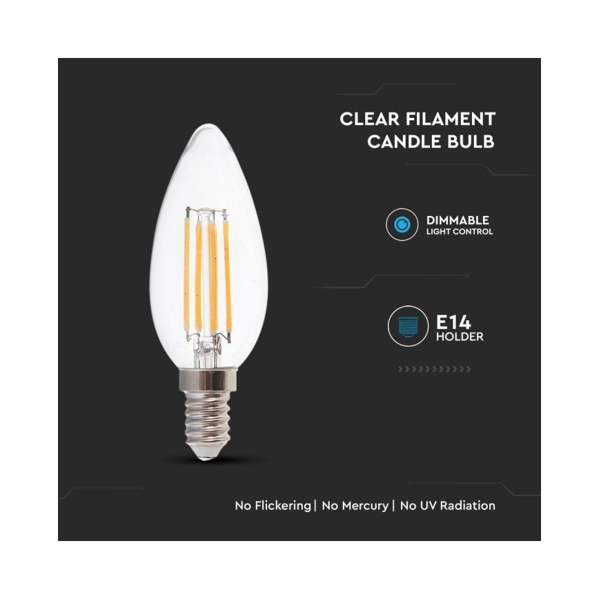 Lampadina LED dimmerabile FILAMENT E14/4W/230V 3000K
