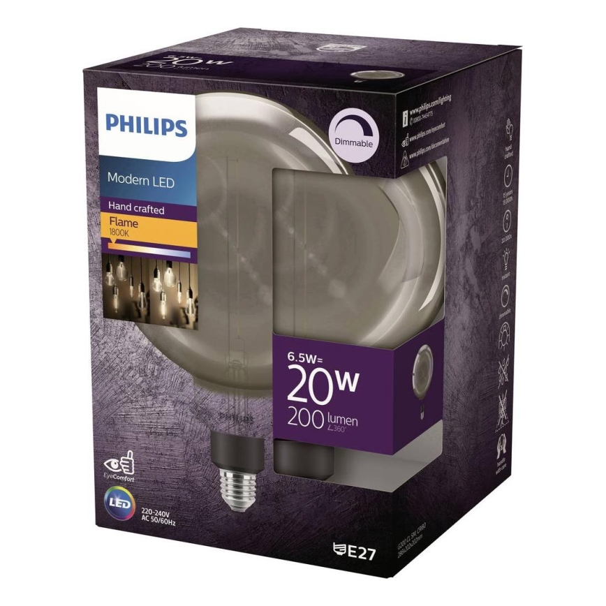 Lampadina LED dimmerabile FILAMENT G200 E27/6,5W/230V 1800K