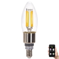 Lampadina LED dimmerabile FILAMENT MESH Smart C35 E14/4,5W/230V 2700-6500K - Aigostar