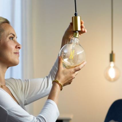 Lampadina LED dimmerabile FILAMENT G125 E27/7W/230V 2700-6500K CRI 90 Wi-Fi - WiZ