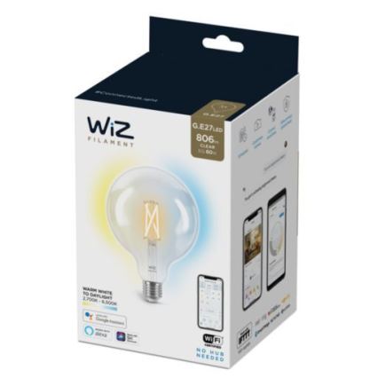Lampadina LED dimmerabile FILAMENT G125 E27/7W/230V 2700-6500K CRI 90 Wi-Fi - WiZ
