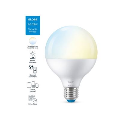 Lampadina LED dimmerabile G95 E27/11W/230V 2700-6500K CRI 90 Wi-Fi - WiZ
