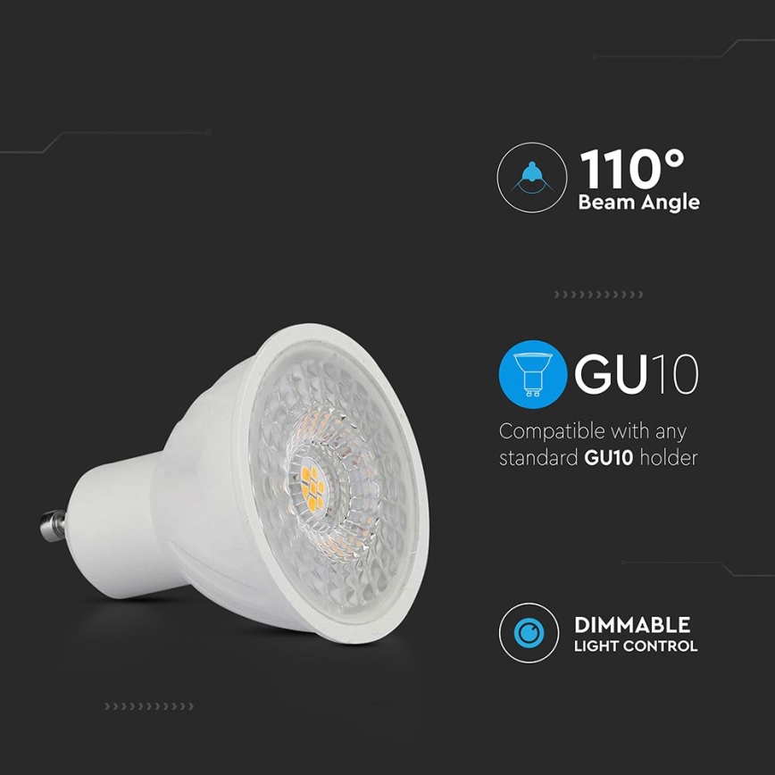Lampadina LED dimmerabile GU10/6W/230V 4000K 110°