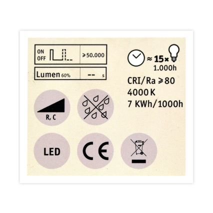 Lampadina LED dimmerabile GU10/7W/230V 4000K - Paulmann 28754