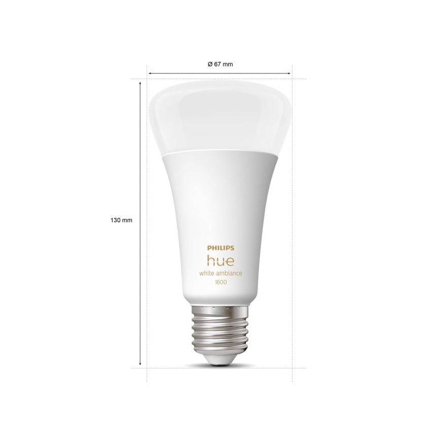 Lampadina LED Dimmerabile Hue WHITE AMBIANCE E27/13W/230V 2200-6500K