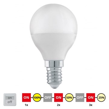 Lampadina LED dimmerabile P45 E14/6W/230V 3000K - STEPDIMMING - Eglo 54835