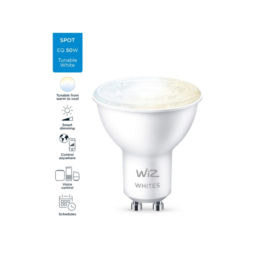 Lampadina LED Dimmerabile PAR16 GU10/4,7W/230V 2700-6500K CRI 90 Wi-Fi - WiZ