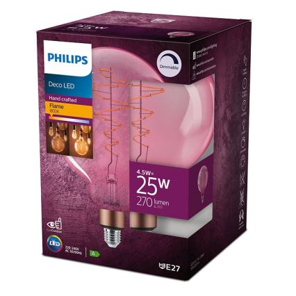 Lampadina LED dimmerabile  Philips DECO G200 E27/4,5W/230V 1800K