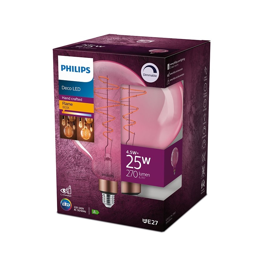 Lampadina LED dimmerabile  Philips DECO G200 E27/4,5W/230V 1800K