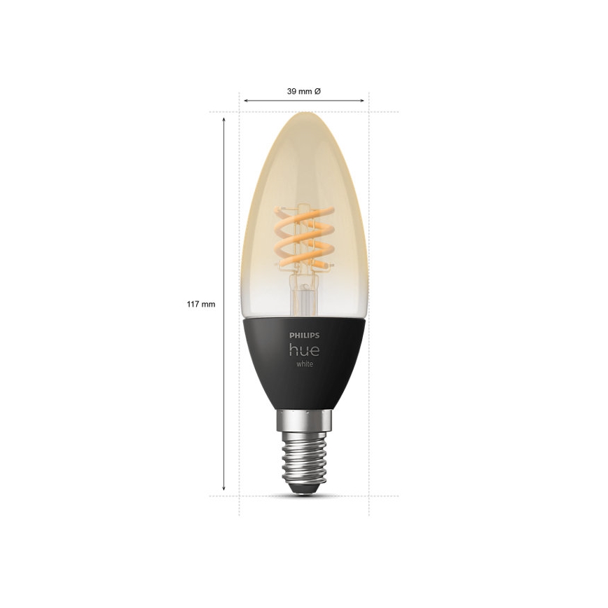 Lampadina LED Dimmerabile Philips Hue FILAMENTO BIANCO E14/4,5W/230V 2100K