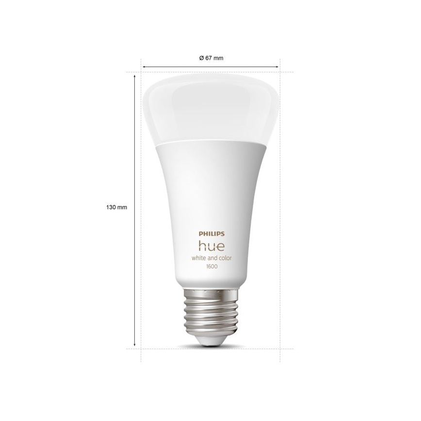 Lampadina LED Dimmerabile Philips Hue White And Color Ambiance A67 E27/13,5W/230V 2000-6500K