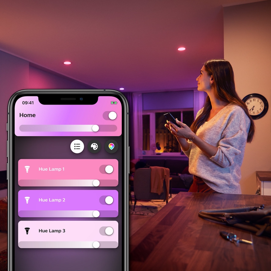 Lampadina LED dimmerabile Philips Hue White e Colour Ambiance E27/6,5W/230V 2000-6500K