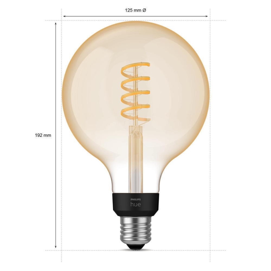 Lampadina LED Dimmerabile Philips Hue WHITE AMBIANCE G125 E27/7W/230V 2200-4500K