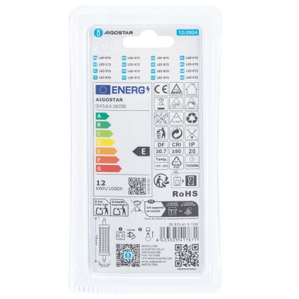 Lampadina LED dimmerabile R7s/12W/230V 2700K - Aigostar