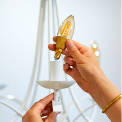 Lampadina LED dimmerabile VINTAGE FILAMENT C35 E14/4,9W/230V 2000-5000K CRI 90 Wi-Fi - WiZ