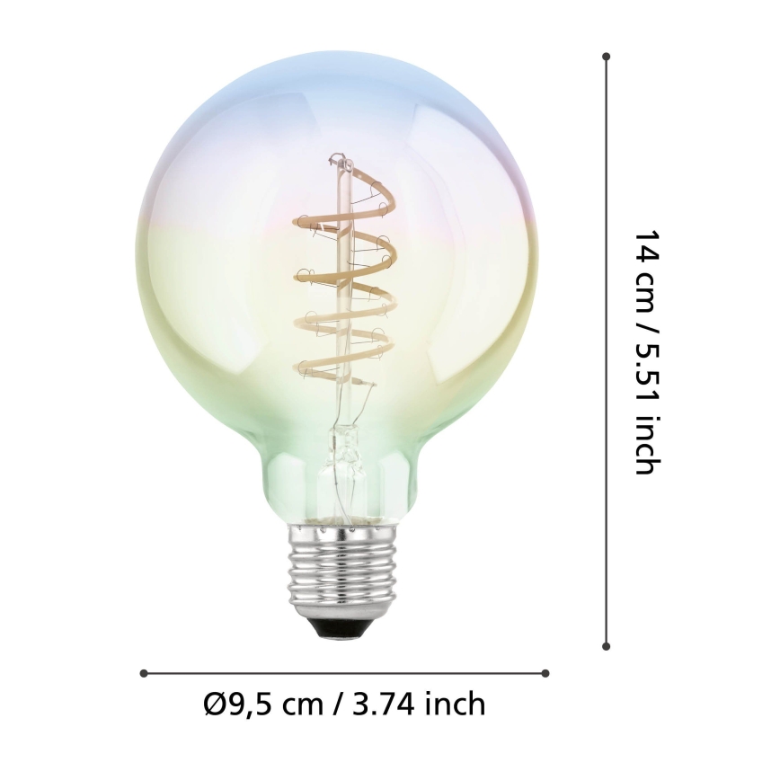 Lampadina LED dimmerabile VINTAGE G95 E27/4W/230V 2000K - Eglo 110207