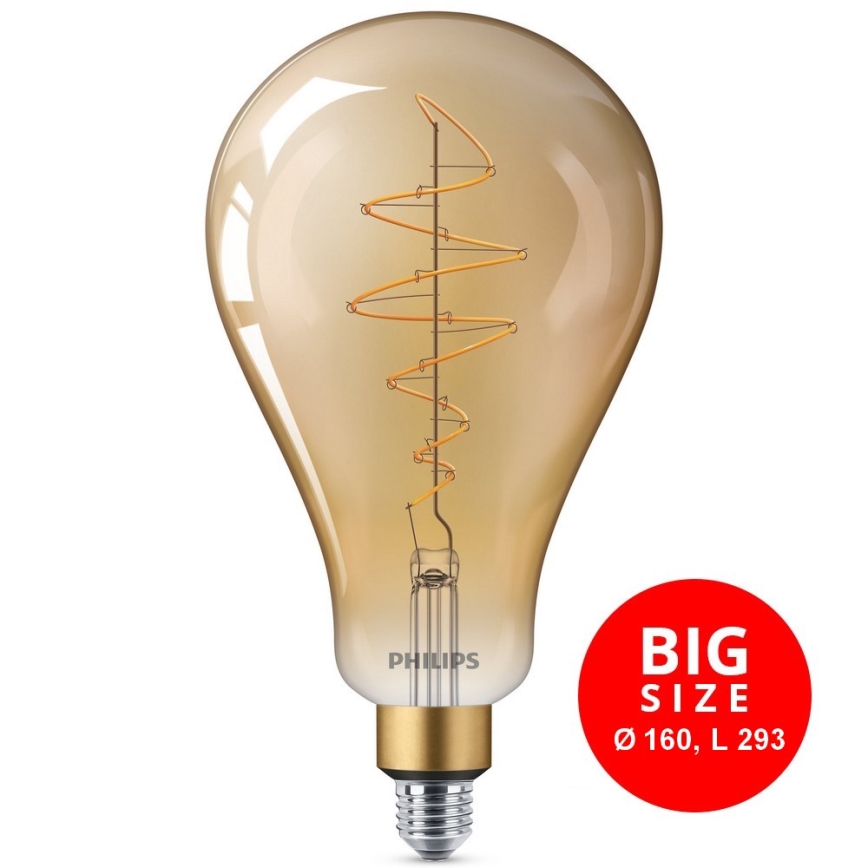 Lampadina LED dimmerabile VINTAGE Philips A160 E27/6,5W/230V 2000K