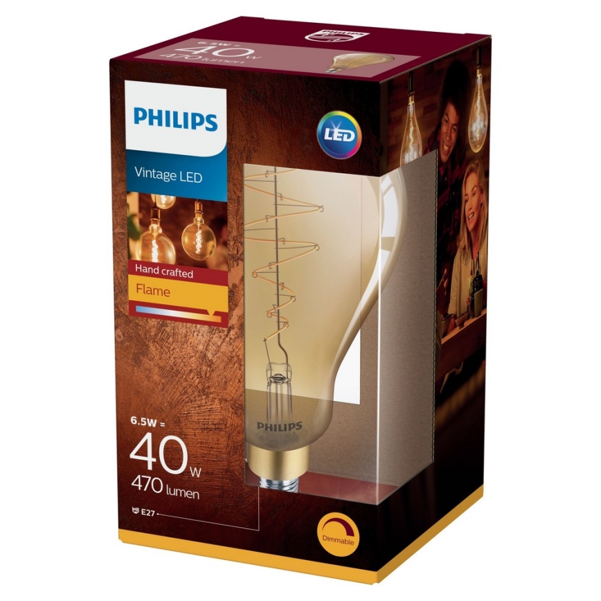 Lampadina LED dimmerabile VINTAGE Philips A160 E27/6,5W/230V 2000K