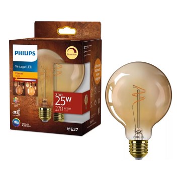 Lampadina LED dimmerabile VINTAGE Philips G95 E27/3,1W/230V 1800K