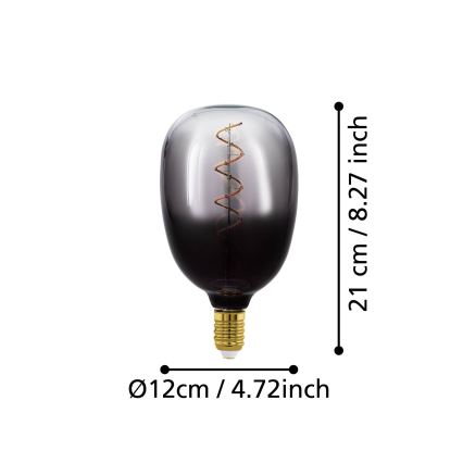 Lampadina LED dimmerabile VINTAGE T120 E27/4W/230V 1800K fumé - Eglo 110227
