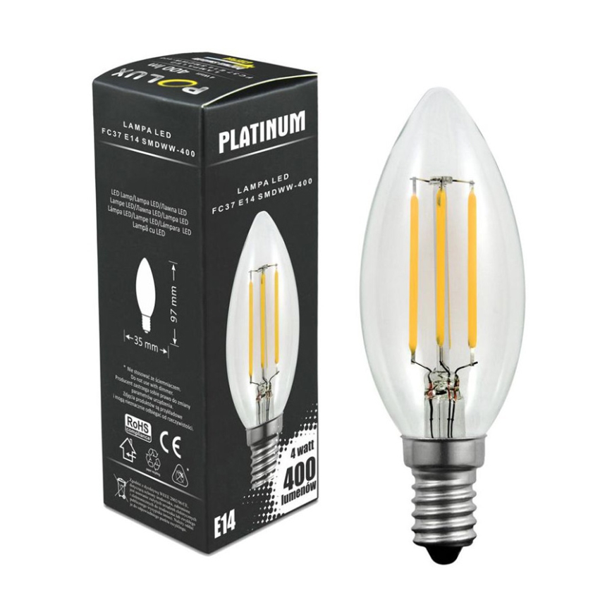 Lampadina LED C37 E14/4W/230V 3000K