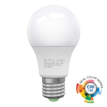 Lampadina LED ECOLINE A60 E27/10W/230V 3000K CRI 92 - Brilagi