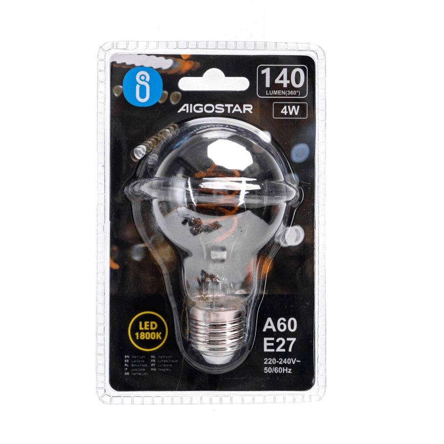 Lampadina LED FILAMENT A60 E27/4W/230V 1800K - Aigostar