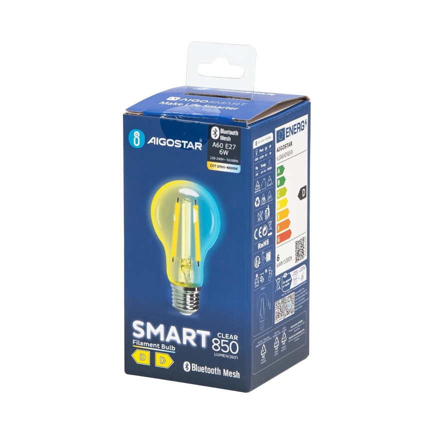 Lampadina LED dimmerabile FILAMENT MESH Smart A60 E27/6W/230V 2700-6500K - Aigostar