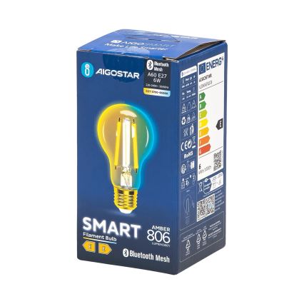 Lampadina LED dimmerabile FILAMENT MESH Smart A60 E27/6W/230V 2700-6500K - Aigostar