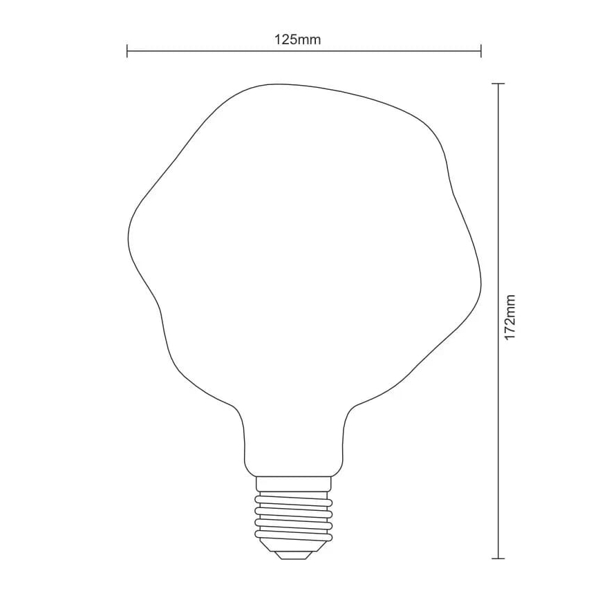 Lampadina LED FILAMENT BUMPED SMOKE G125 E27/4W/230V 2000K fumè