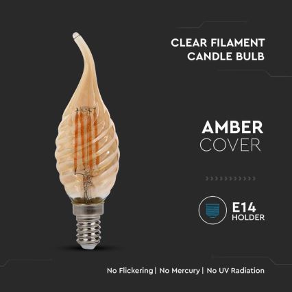 Lampadina LED FILAMENT E14/4W/230V 2200K