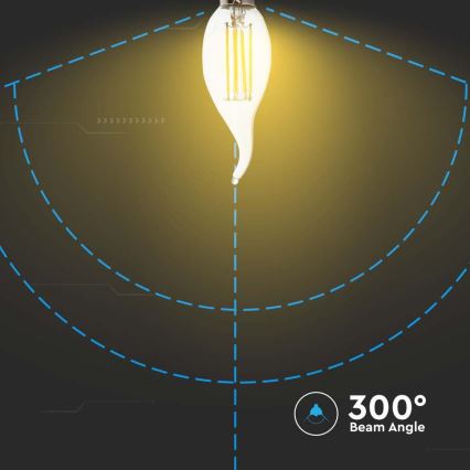 Lampadina LED FILAMENT E14/4W/230V 6500K