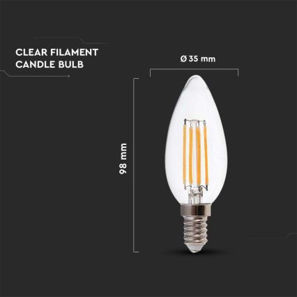 Lampadina LED FILAMENT E14/5,5W/230V 3000K