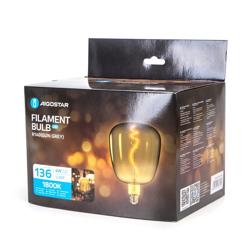 Lampadina LED FILAMENT E27/4W/230V 1800K - Aigostar