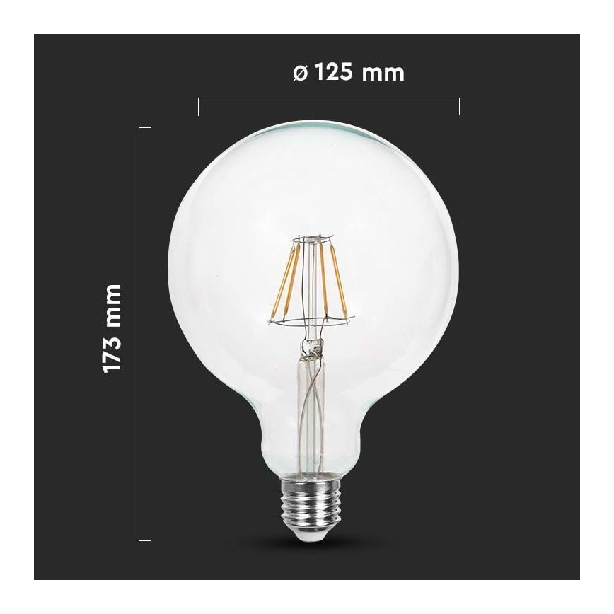 Lampadina LED FILAMENT G125 E27/12W/230V 3000K