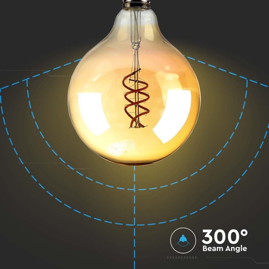 Lampadina LED FILAMENT G125 E27/6W/230V 1800K