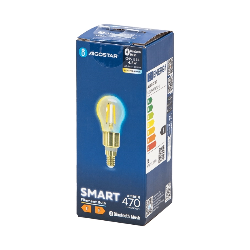Lampadina LED dimmerabile FILAMENT MESH Smart G45 E14/4,5W/230V 2700-6500K - Aigostar