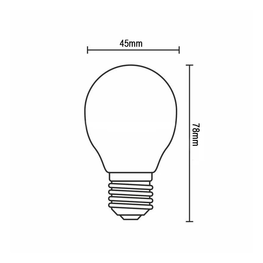 Lampadina LED FILAMENT G45 E14/4W/230V 4000K