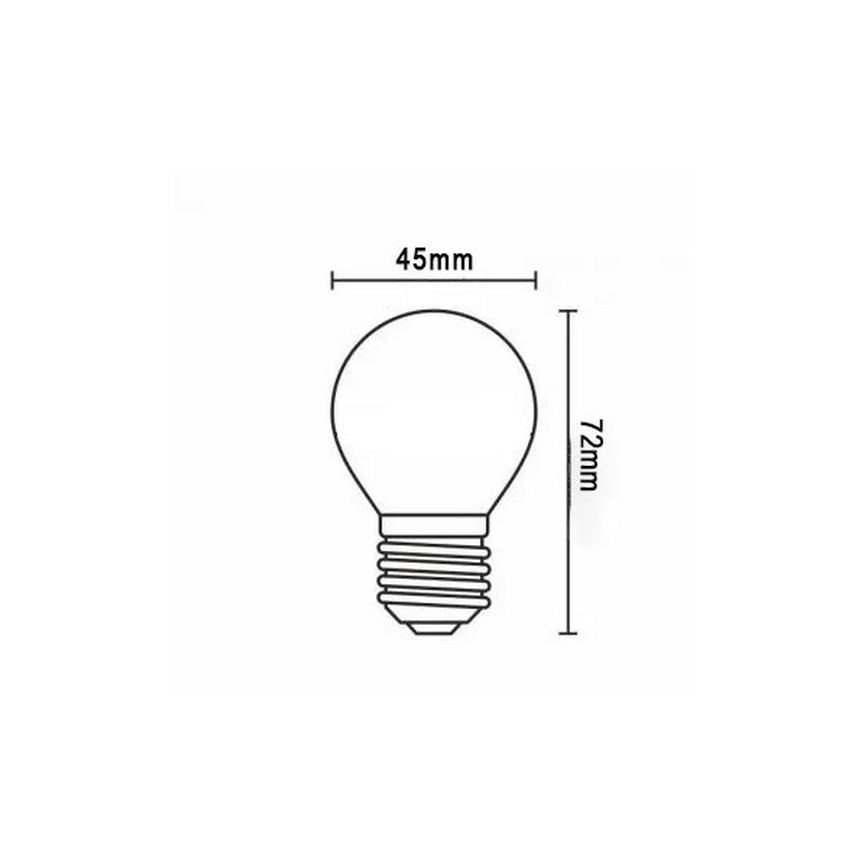 Lampadina LED FILAMENT G45 E27/2W/230V 3000K