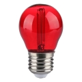 Lampadina LED FILAMENT G45 E27/2W/230V rosso