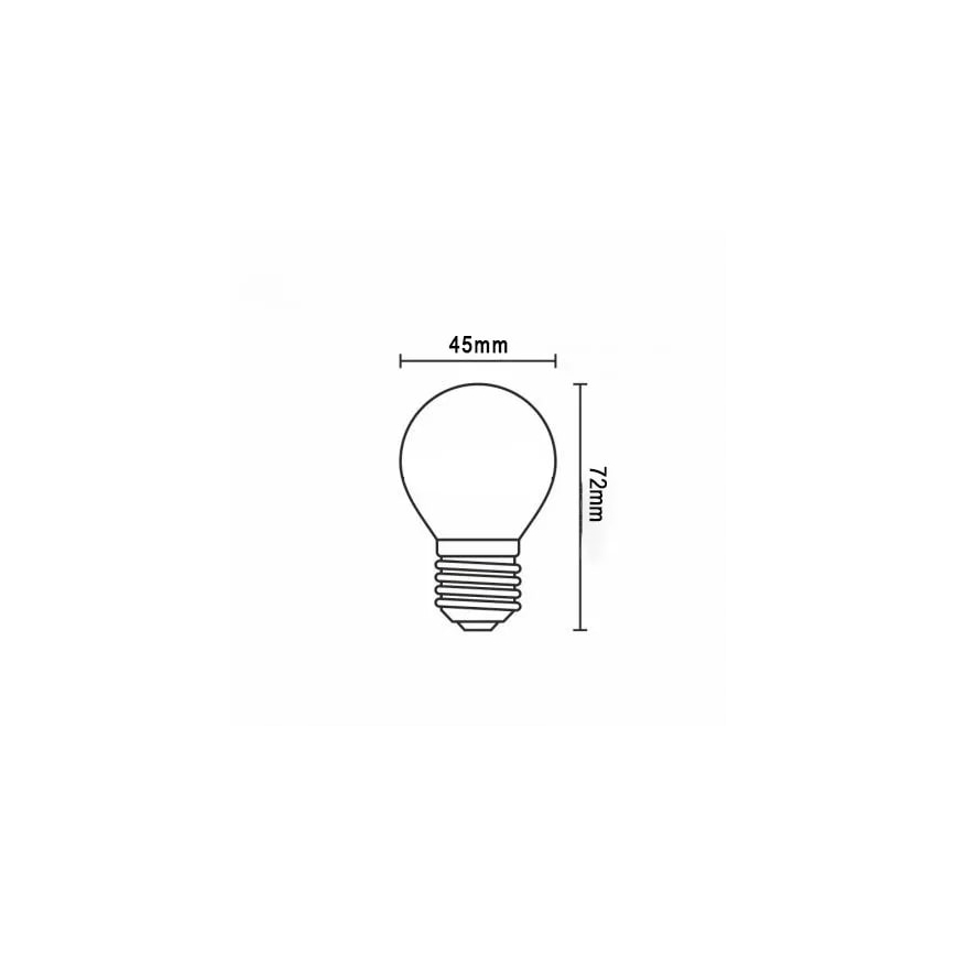 Lampadina LED FILAMENT G45 E27/4W/230V 4000K
