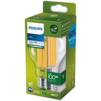 Lampadina LED FILAMENT Philips A60 E27/7,3W/230V 4000K