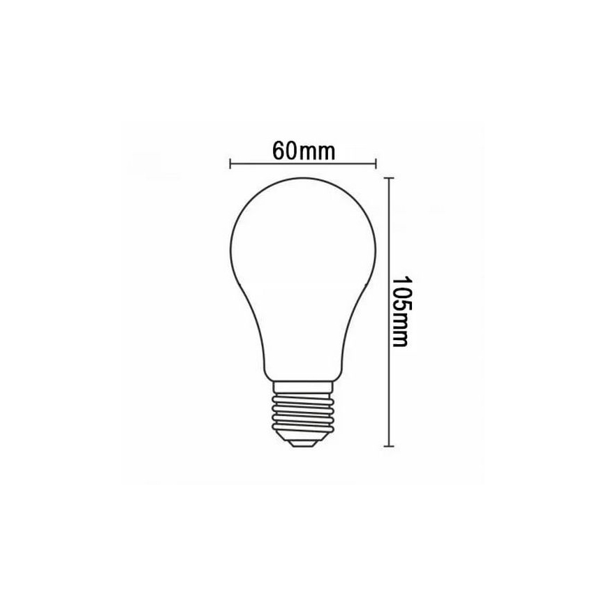 Lampadina LED FILAMENT SHAPE A60 E27/4W/230V 1800K marrone