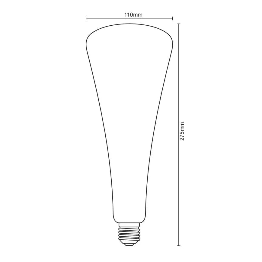 Lampadina LED FILAMENT SHAPE T110 E27/5W/230V 1800K viola