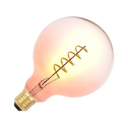 Lampadina LED FILAMENT SPIRAL G125 E27/4W/230V 2000K rosa